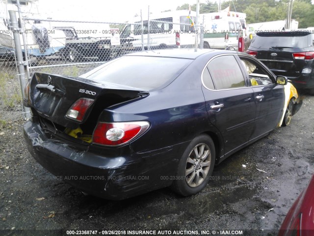 JTHBF30G730108494 - 2003 LEXUS ES 300 BLUE photo 4