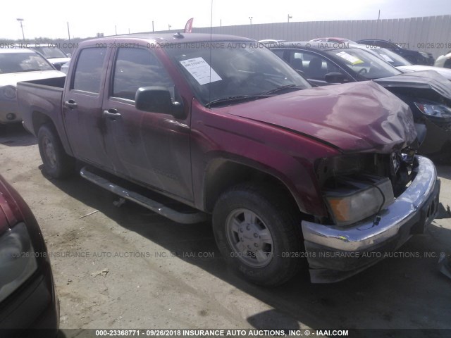 1GTCS136958173893 - 2005 GMC CANYON BURGUNDY photo 1