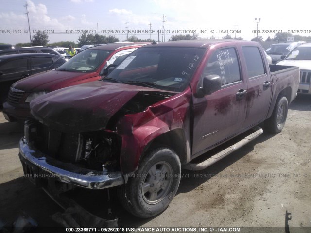 1GTCS136958173893 - 2005 GMC CANYON BURGUNDY photo 2