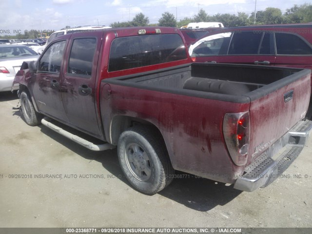 1GTCS136958173893 - 2005 GMC CANYON BURGUNDY photo 3