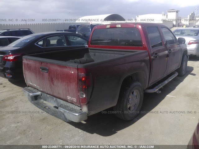 1GTCS136958173893 - 2005 GMC CANYON BURGUNDY photo 4