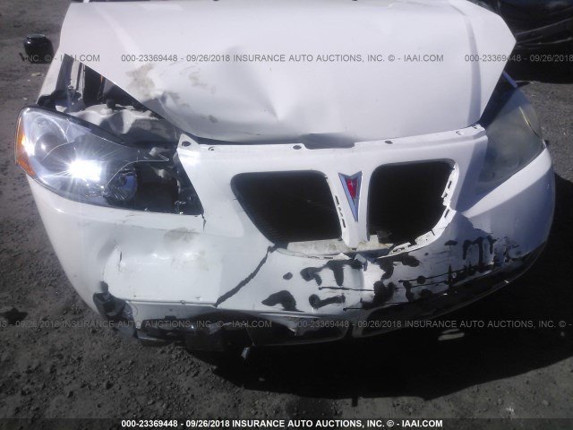 1G2ZG58NX74205056 - 2007 PONTIAC G6 SE WHITE photo 6