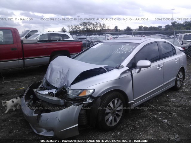 2HGFA1F90AH316533 - 2010 HONDA CIVIC EXL SILVER photo 2