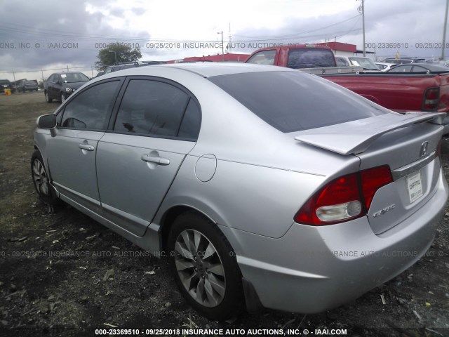 2HGFA1F90AH316533 - 2010 HONDA CIVIC EXL SILVER photo 3