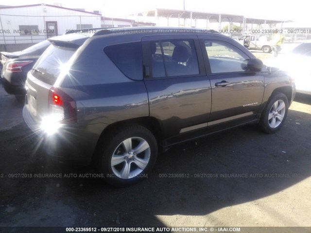 1C4NJDBB5GD713763 - 2016 JEEP COMPASS SPORT GRAY photo 4