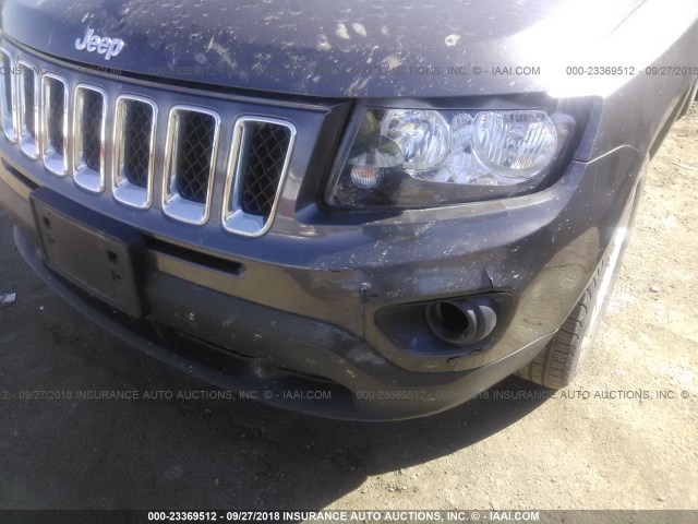 1C4NJDBB5GD713763 - 2016 JEEP COMPASS SPORT GRAY photo 6