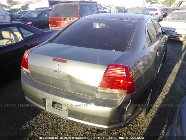 4A3AB36F84E103622 - 2004 MITSUBISHI GALANT ES MEDIUM/LS MEDIUM GRAY photo 4