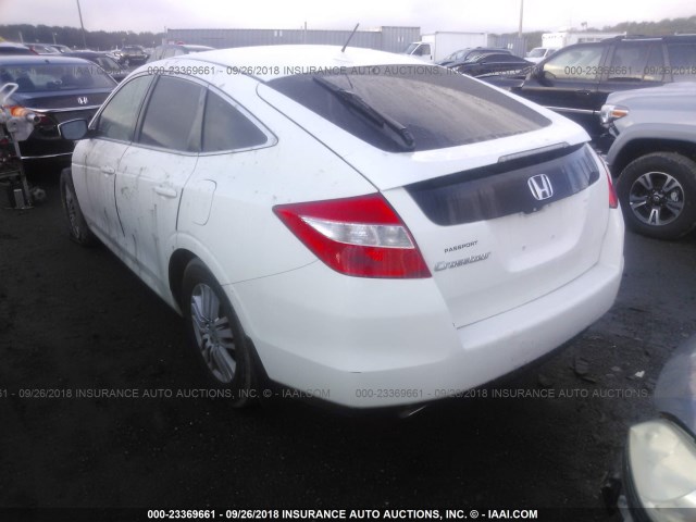 5J6TF3H57CL002418 - 2012 HONDA CROSSTOUR EXL WHITE photo 3