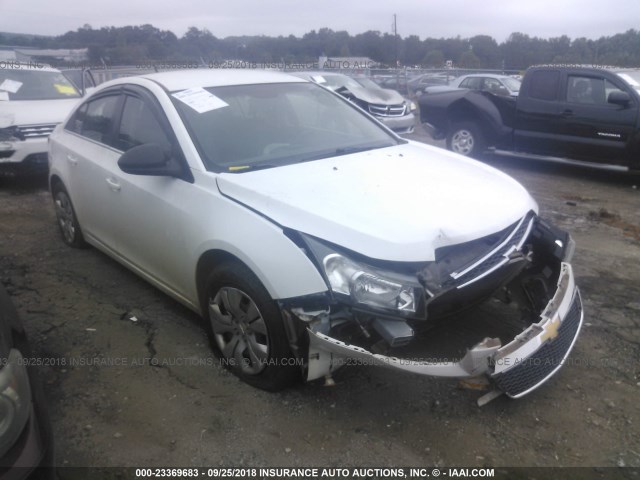 1G1PC5SH3C7299350 - 2012 CHEVROLET CRUZE LS WHITE photo 1