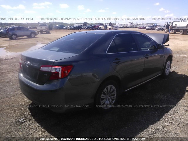 4T4BF1FK4DR295450 - 2013 TOYOTA CAMRY L/SE/LE/XLE GRAY photo 4