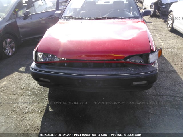 1Y1SK5461LZ167168 - 1990 GEO PRIZM LSI RED photo 6