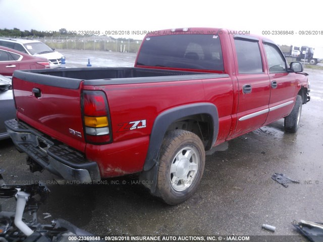 2GTEK13T641429231 - 2004 GMC NEW SIERRA K1500 RED photo 4