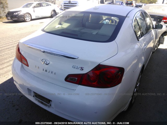 JN1CV6AP1CM930146 - 2012 INFINITI G37 SPORT WHITE photo 4