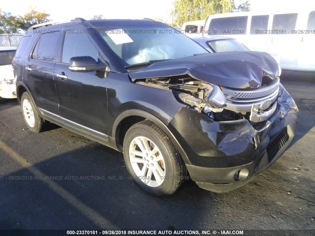 1FM5K8D88FGB33227 - 2015 FORD EXPLORER XLT BLACK photo 1