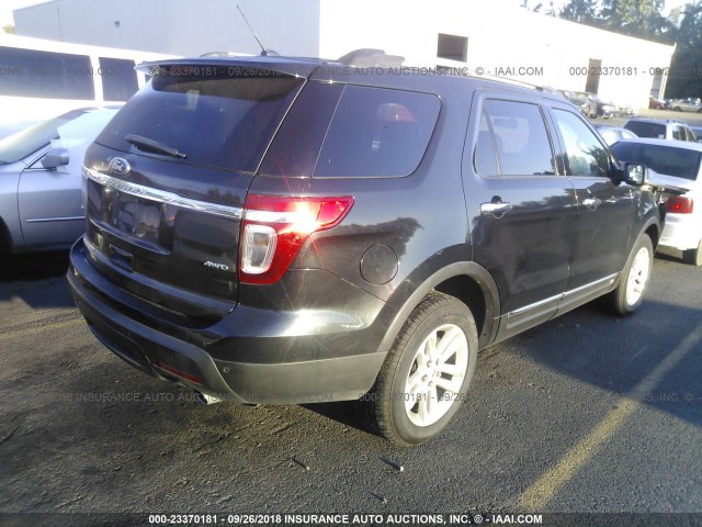 1FM5K8D88FGB33227 - 2015 FORD EXPLORER XLT BLACK photo 4