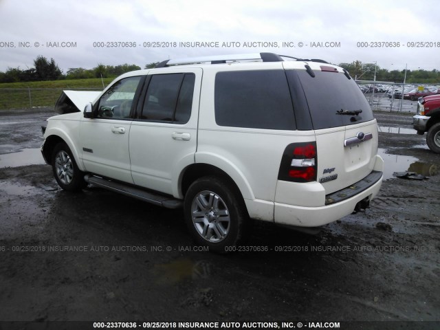 1FMEU65E08UA20976 - 2008 FORD EXPLORER LIMITED WHITE photo 3