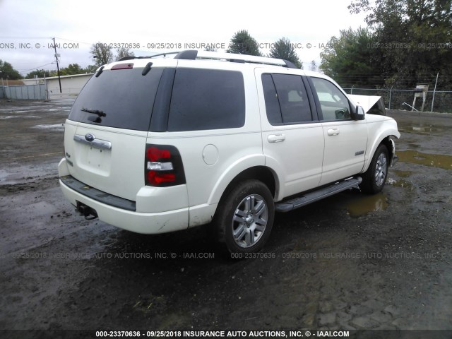 1FMEU65E08UA20976 - 2008 FORD EXPLORER LIMITED WHITE photo 4