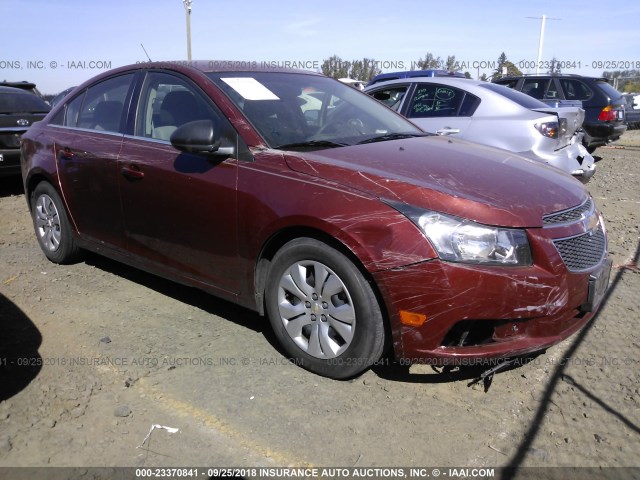 1G1PD5SH9C7183437 - 2012 CHEVROLET CRUZE RED photo 1