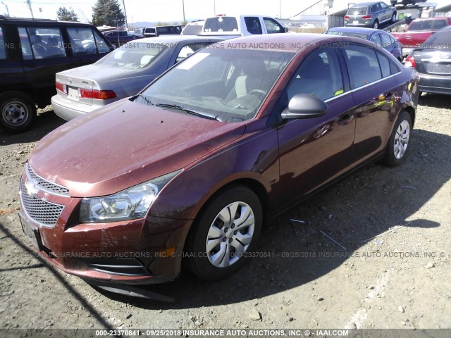 1G1PD5SH9C7183437 - 2012 CHEVROLET CRUZE RED photo 2