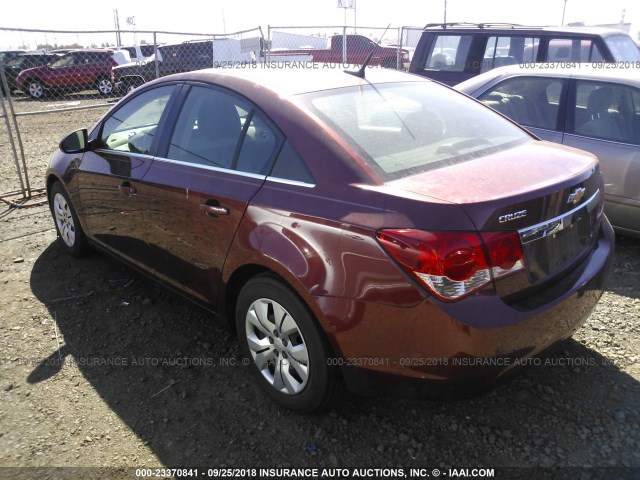 1G1PD5SH9C7183437 - 2012 CHEVROLET CRUZE RED photo 3