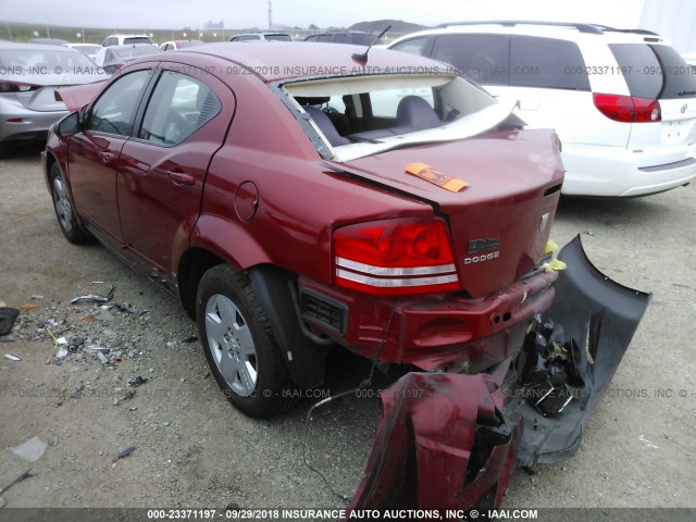 1B3CC4FB8AN154580 - 2010 DODGE AVENGER SXT MAROON photo 3