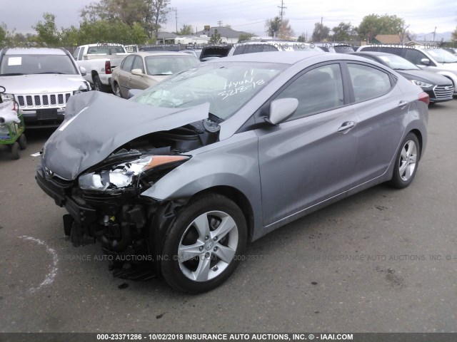 KMHDH4AE7BU092260 - 2011 HYUNDAI ELANTRA GLS/LIMITED SILVER photo 2