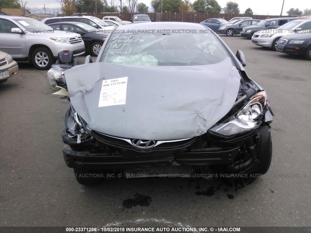 KMHDH4AE7BU092260 - 2011 HYUNDAI ELANTRA GLS/LIMITED SILVER photo 6