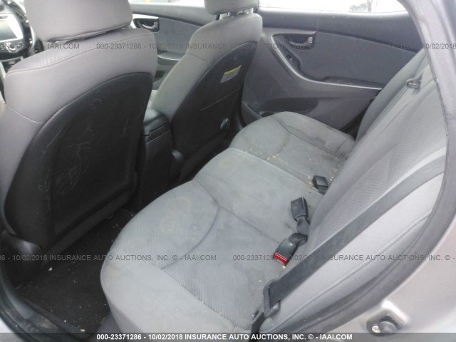 KMHDH4AE7BU092260 - 2011 HYUNDAI ELANTRA GLS/LIMITED SILVER photo 8