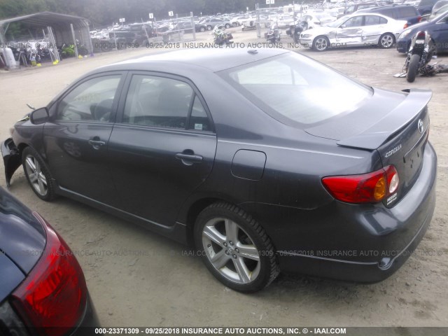 1NXBE4EE1AZ241531 - 2010 TOYOTA COROLLA XRS GRAY photo 3