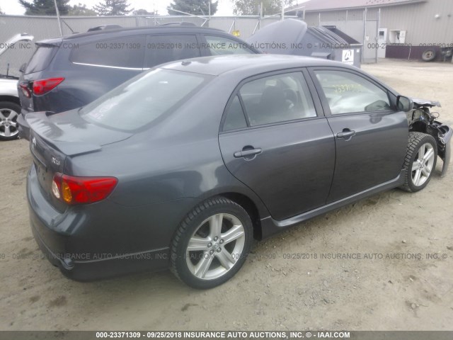 1NXBE4EE1AZ241531 - 2010 TOYOTA COROLLA XRS GRAY photo 4