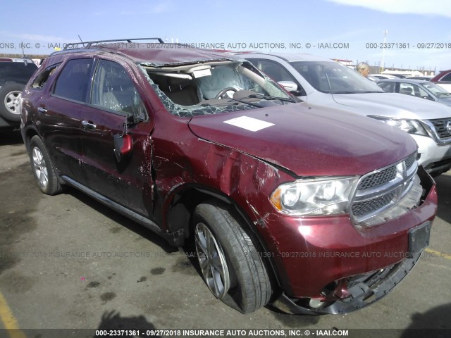 1C4SDJDT9DC638243 - 2013 DODGE DURANGO CREW RED photo 1