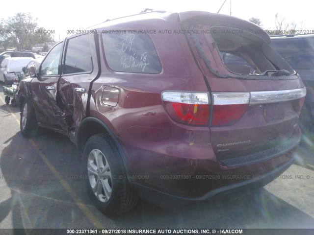 1C4SDJDT9DC638243 - 2013 DODGE DURANGO CREW RED photo 3