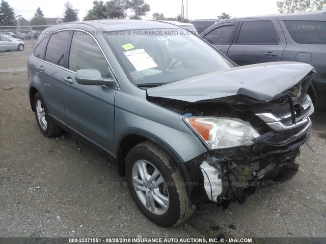 5J6RE4H71BL046708 - 2011 HONDA CR-V EXL BLUE photo 1