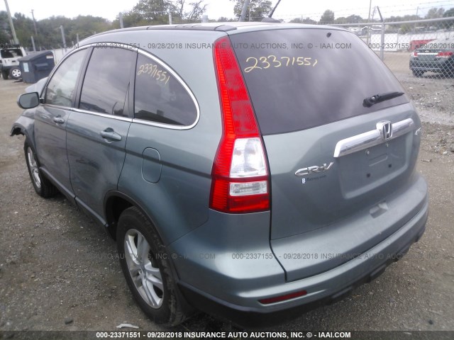 5J6RE4H71BL046708 - 2011 HONDA CR-V EXL BLUE photo 3