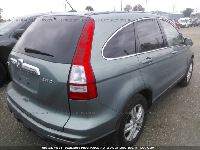 5J6RE4H71BL046708 - 2011 HONDA CR-V EXL BLUE photo 4