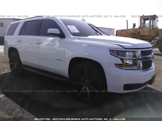 1GNSCBKC5FR628800 - 2015 CHEVROLET TAHOE C1500 LT WHITE photo 1