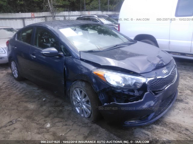 KNAFX4A87F5392954 - 2015 KIA FORTE EX GRAY photo 1