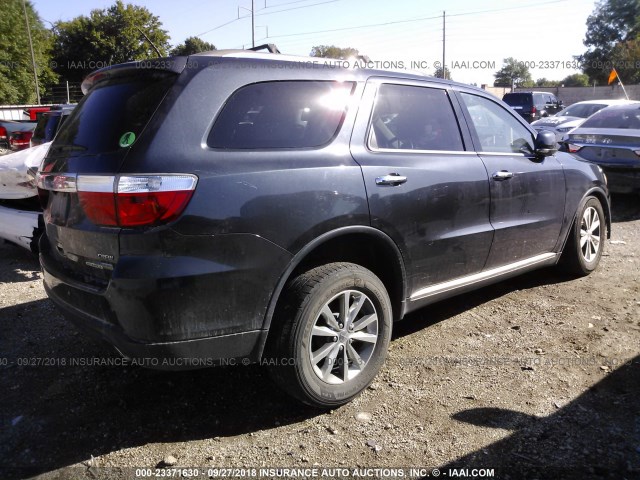 1C4RDJDGXDC680616 - 2013 DODGE DURANGO CREW GRAY photo 4