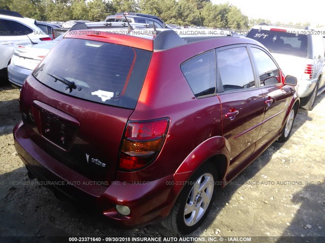 5Y2SL658X8Z422480 - 2008 PONTIAC VIBE RED photo 4