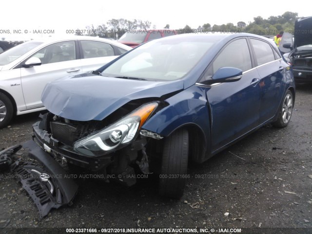 KMHD35LEXDU136529 - 2013 HYUNDAI ELANTRA GT BLUE photo 2