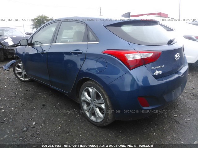 KMHD35LEXDU136529 - 2013 HYUNDAI ELANTRA GT BLUE photo 3