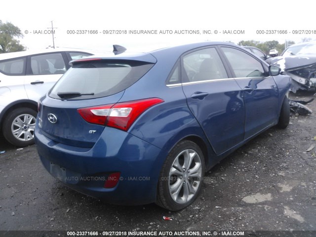 KMHD35LEXDU136529 - 2013 HYUNDAI ELANTRA GT BLUE photo 4