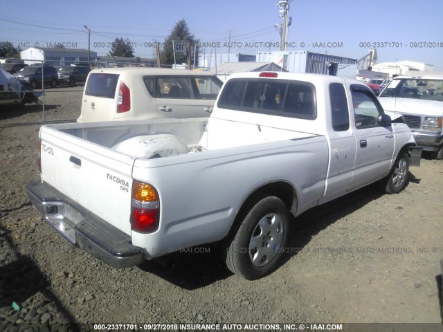 4TAVL52N8XZ510391 - 1999 TOYOTA TACOMA XTRACAB WHITE photo 4