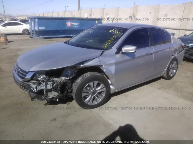 1HGCR2F36FA071157 - 2015 HONDA ACCORD SILVER photo 2