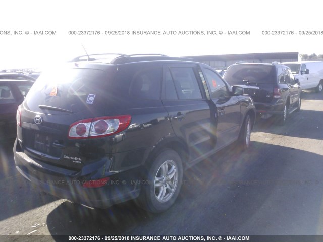 5XYZGDAG4BG056848 - 2011 HYUNDAI SANTA FE GLS BLACK photo 4