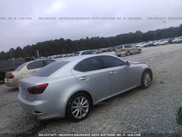 JTHBK262195102204 - 2009 LEXUS IS 250 SILVER photo 4