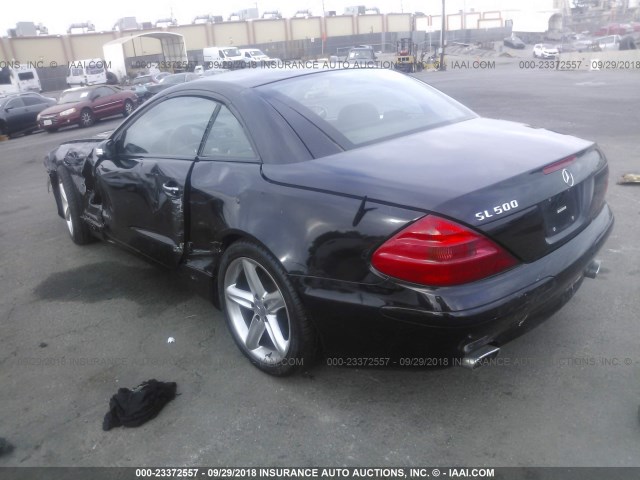 WDBSK75F84F063017 - 2004 MERCEDES-BENZ SL 500 BLACK photo 3