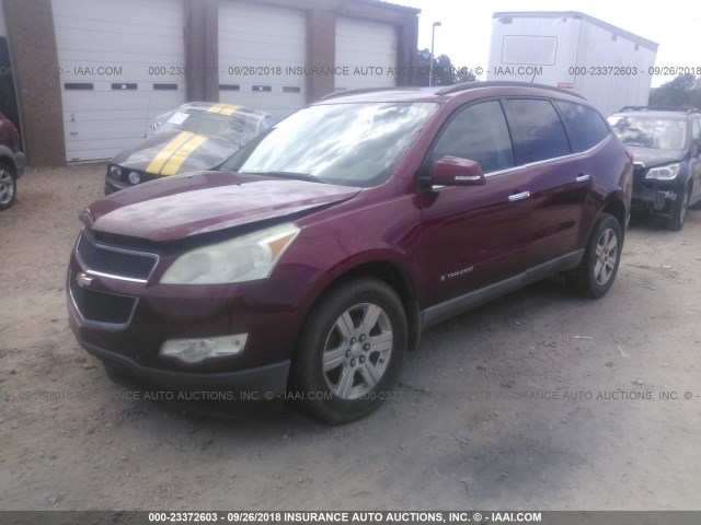 1GNER23D59S161202 - 2009 CHEVROLET TRAVERSE LT BURGUNDY photo 2