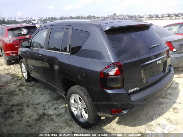 1C4NJCBB0ED643449 - 2014 JEEP COMPASS SPORT GRAY photo 3