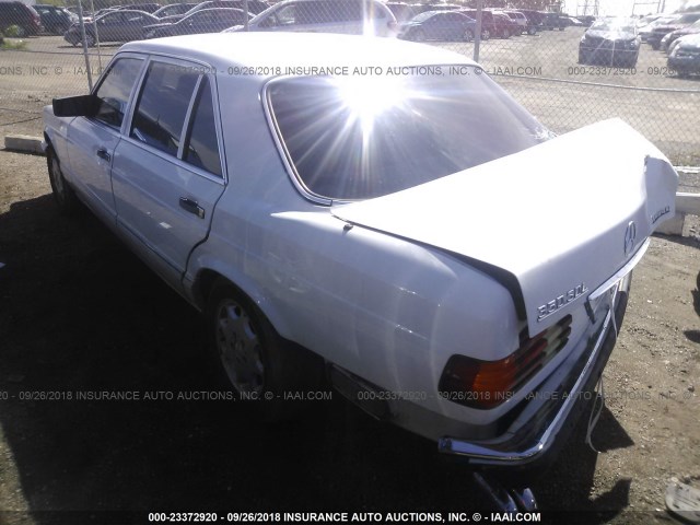 WDBCB35D1LA558618 - 1990 MERCEDES-BENZ 350 SDL WHITE photo 3